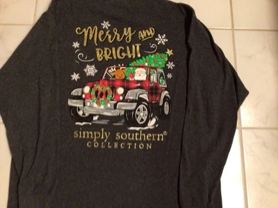 Camiseta de Navidad gris para mujer Simply Southern, talla grande Foto 1 de 3