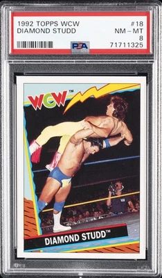 1992 TOPPS WCW #18 DIAMOND STUDD PSA 8 - Image 1 of 2