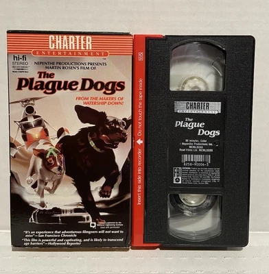 The Plague Dogs 1982 VHS Cult Animation Rare OOP HTF John Hurt - Image 1 of 3