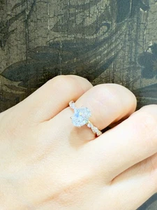 2ct Oval LabGrown Diamond Engagement Ring, D/VVS2, Twisted Band, 18K Yellow Gold - Picture 1 of 6