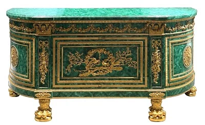 Empire Style Gilt Bronze Mounted Malachite Commode - Image 1 of 4
