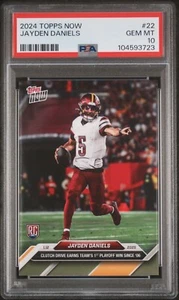 Jayden Daniels 2024 Topps Now #22 First Playoff Win PSA 10 - In Hand - Picture 1 of 2