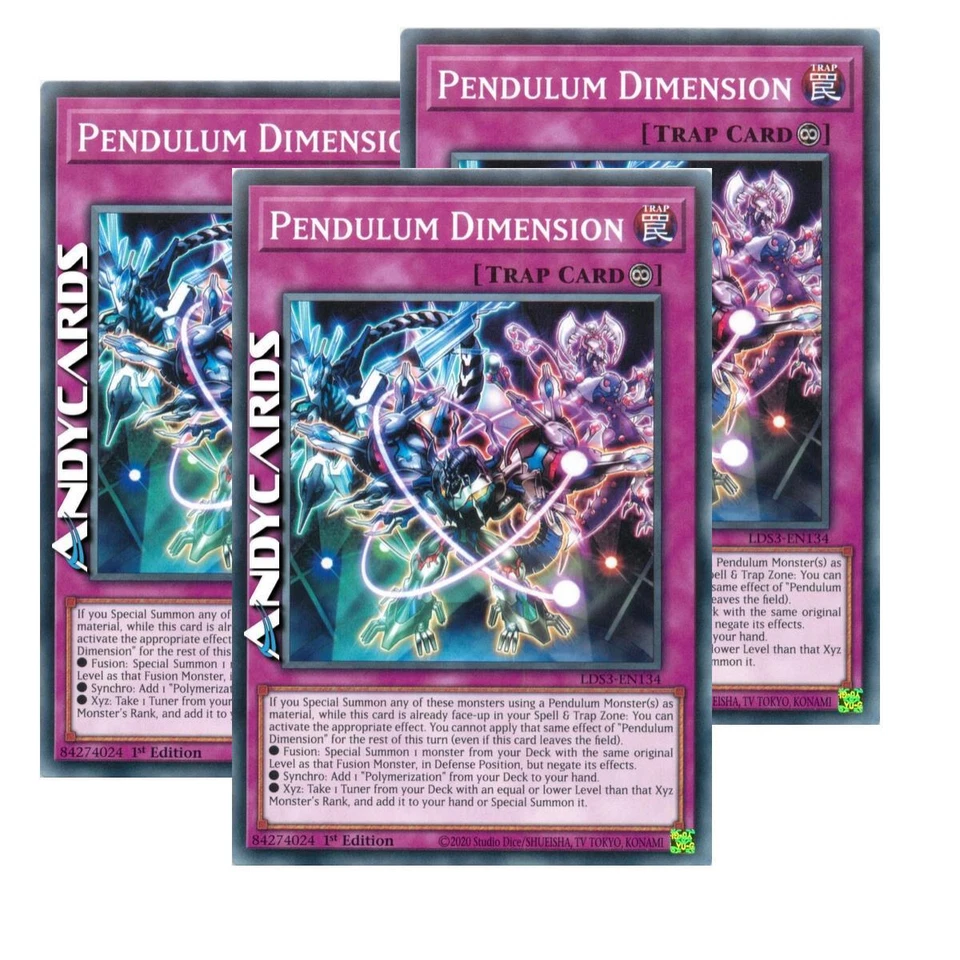 3x PENDULUM DIMENSION (Dimensione Pendulum) • Comune • LDS3 EN134 • 1Ed • YUGIOH - Immagine 1 di 1