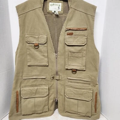 Chaleco Orvis Para Hombre Talla XL Beige Tostado Bolsillos Pesca Caza Tiro Exterior Foto 1 de 3