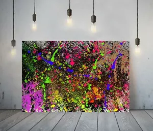 JACKSON POLLOCK 19 - ENMARCADO LIENZO ARTISTA PAPEL DE PARED IMPRESIÓN IMAGEN - NEGRO - Imagen 1 de 15
