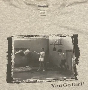 Vintage Kathy Ireland Active Single Stitch T-Shirt XL You Go Girl Girl Power Workout - Bild 1 von 6