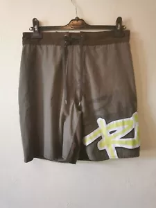 Pantalones Cortos De Colección Rip Curl Ripcurl Marrón W32 Pantalones Cortos De Natación Vacaciones Playa Ropa - Imagen 1 de 6