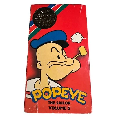 Popeye The Sailor Volume 6 (VHS, 1989) UAV Cartoon Classics Collection TESTED Foto 1 de 3