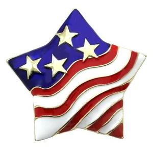 Broche Estrella Bandera de EE. UU. Pin Diseñador Disfraz Moda Joyería a1 - Imagen 1 de 1