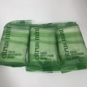 Lot of 3 Citrus Mint Face and Body Soap Travel Size 1 oz each Bundle Air B&B - Picture 1 of 2