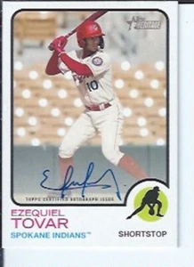 Autógrafo Ezequiel Tovar 2022 Topps Heritage Minors - Imagen 1 de 1