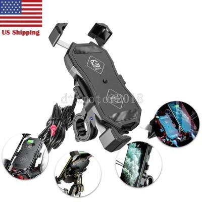 Suporte de telefone 3 em 1 carregador USB sem fio para Honda Shadow ACE Aero VLX VT600 750 - Imagem 1 de 4