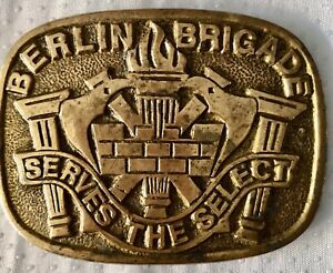 Vintage Hand Made Solid Brass Berlin Brigade Buckle