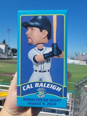 Cal Raleigh Everett Aquasox Seattle Mariners Clinch Hero 2024 Bobblehead SGA - Image 1 of 2