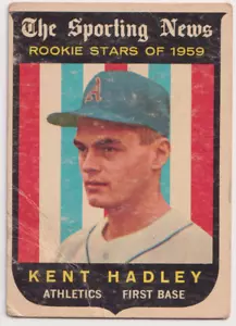 1959 Topps #127 Kent Hadley RC Kansas City Leichtathletik - Bild 1 von 2