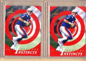 Drew Bledsoe-2 Card Lot-(2) 1997 Pinnacle Instincts Foil-Patriots-NM-MT+ - Picture 1 of 2