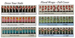 Wraps Floral Flowers Nail Water Decals Transfers - Full Nail rose tulip- List #1 - Picture 1 of 7