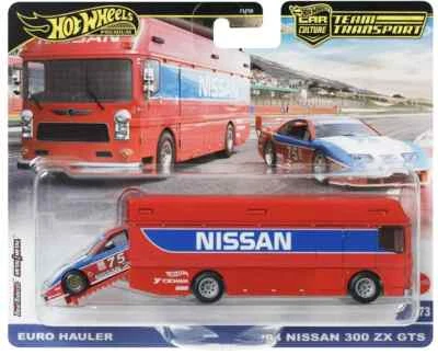 Hot Wheels Premium Team Transport 1994 Nissan 300 ZX GTS + Euro Hauler