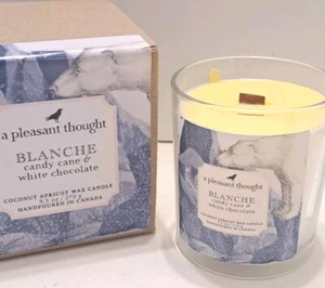 A Pleasant Thought Blanche Candy Cane & White Chocolate Wax Candle 9.5 Oz Jar - Picture 1 of 4