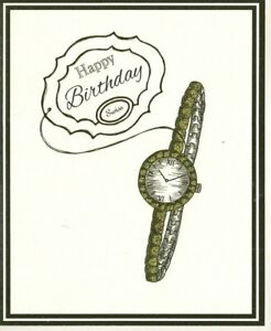 Open Happy Birthday Greeting Card Female for Her Ladies Swiss Boutique Watch