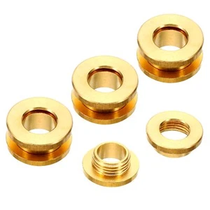 8mm1/3 Inch Solid Brass Hole Eyelets 4 Pcs Flat Self Backing Grommets with Wa... - Picture 1 of 5