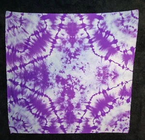 *BOGO* Reverse Dye Purple And Gray Star Tie Dye Bandana - Picture 1 of 1