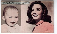 1940's Arcade Card - Then and Now - Actress Piper Laurie with her as a baby