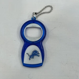 Detroit Lions / Bud Light Bottle Opener Keychain, Blue Key Ring, NFL Football - Picture 1 of 4