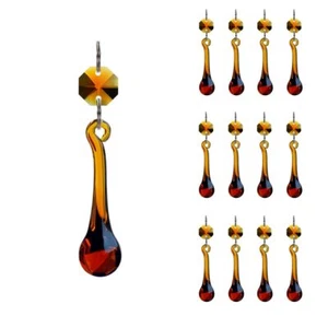 12 Pcs Raindrop Crystal Chandelier Prisms 53mm Hanging Crystal Beads for Window - Picture 1 of 6