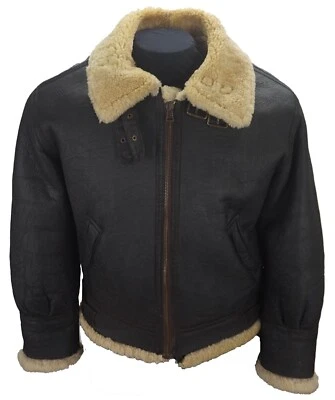 Type B3 Original Sheep Skin  Leather Aviation Air force Bomber jacket size L - Image 1 of 4