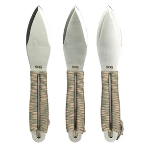 SOG Fling Throwing Knives 4.4" Spear Point Paracord Handle 3Cr13 Steel 3 Pack - Picture 1 of 2
