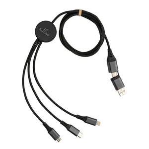 Multi-Nylon-Ladekabel 120 cm USB-A/USB-C auf USB-C/Micro-USB/iPhone-Anschluss - Bild 1 von 6