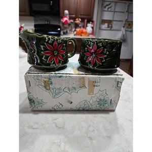 Azúcar y crema vintage Enesco Imports Japón caja original de Navidad  - Imagen 1 de 9