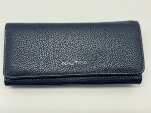 NAUTICA Trifold  Women's Wallet ~ Royal Navy Blue - Picture 1 of 8