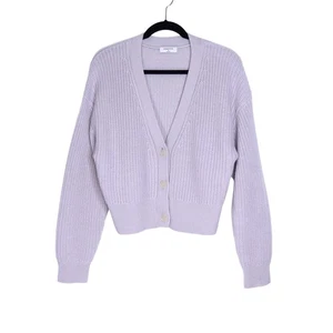 BABATON Canberra Merino Wool V Neck Cardigan Light Grey Long Sleeve Women's M - Picture 1 of 11