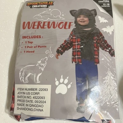 Halloween Express Toddler Boys' Wittle Werewolf Costume - Size 12-18 Months - Gr - Image 1 of 3