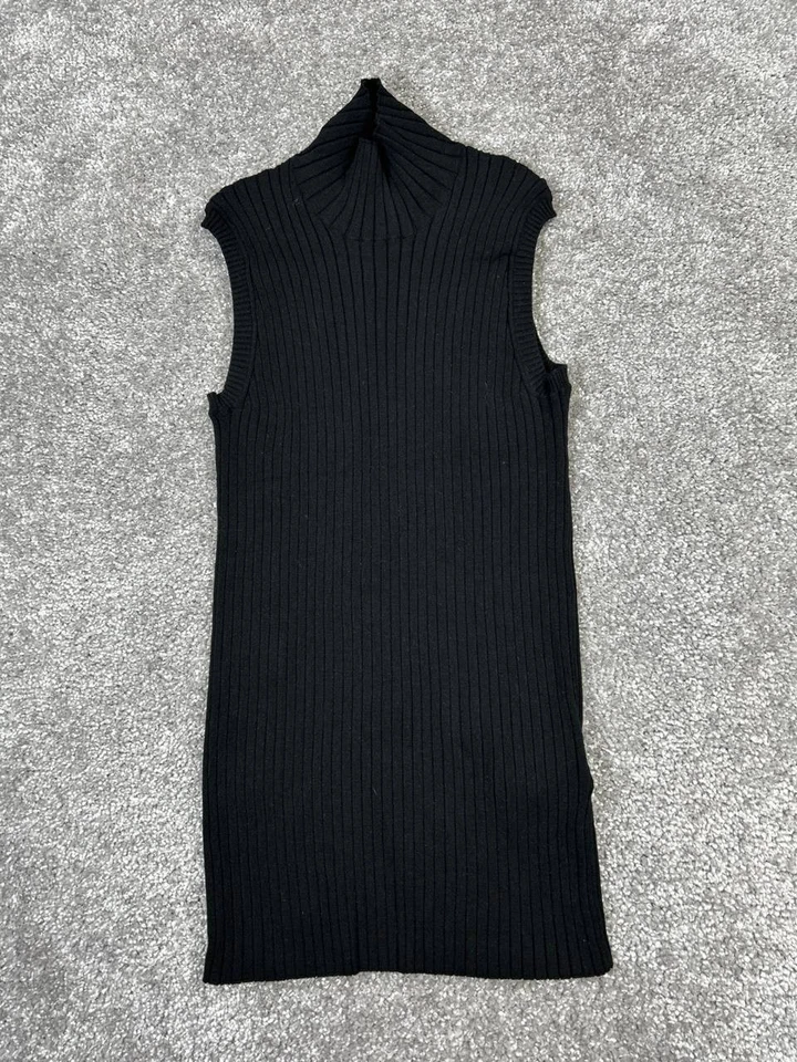 Hugo Boss Shirt Womens Small Black Knit Ribbed Top - Image 1 of 4