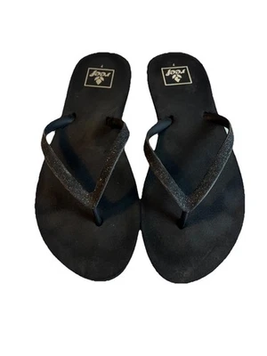 Chanclas Reef Stargazer para mujer, negras brillantes para mujer talla 7 Foto 1 de 4