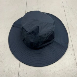 Shein Solid Navy Blue Round Brim Adjustable Strap Bucket Hat Adults One Size - Picture 1 of 5