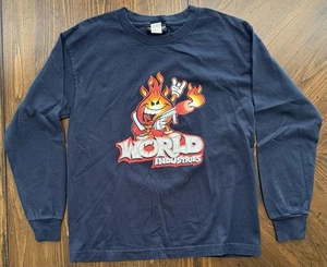 Vintage World Industries T-shirt Youth Size L Flamethrower Skateboarding  - Picture 1 of 7