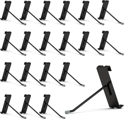 Gridwall Hooks, 4 Inch, 50PC Display Hooks for Grid Wall Panel, Black - Image 1 of 4
