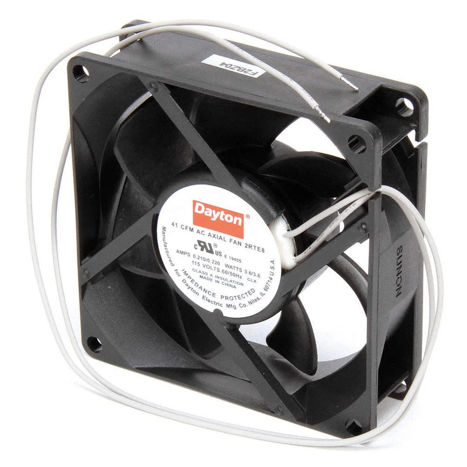 Ventilador axial DAYTON 2RTE8, cuadrado, 3-1/8" H, 41/40 CFM 2RTE8 Foto 1 de 1