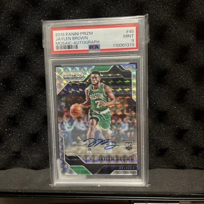 Jaylen Brown #45 Autographs 2016-17 Panini Prizm Mosaic Boston Celtics - Image 1 of 2