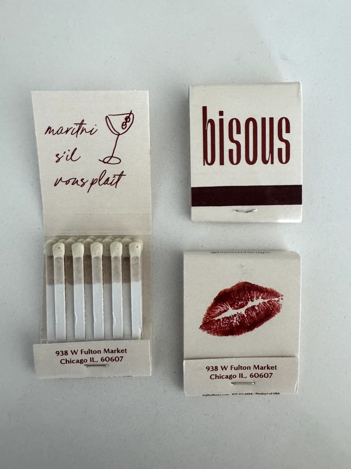 Bisous Chicago Matchbook, Full Unstruck - Image 1 of 1