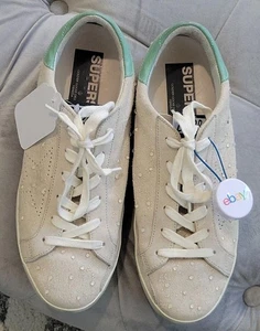 Golden Goose DB Suede Superstar Sneakers Rain Drops Ice RARE Womens Shoes 39 8 - Picture 1 of 15