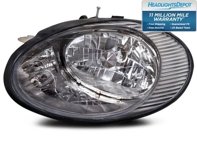 Headlight Ford Taurus 1996-1997 Halogen Left Driver Side Chrome Housing Headlamp - Image 1 of 4