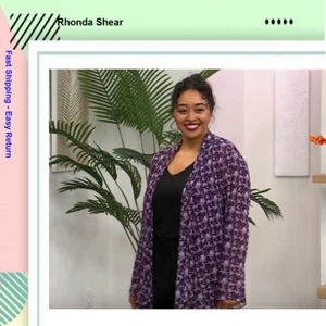 Retreat by Rhonda Shear Mesh Cardigan, WTCLFL, XS - Picture 1 of 1