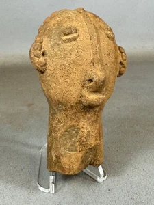 241163 - Antique Terracotta Bura Funerary vessel top head - Niger - Picture 1 of 8