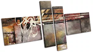 Quadro Stampa Arte Collage Pittura Naturale Astratta TELA WALL ART Stampa VA - Foto 1 di 1