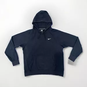 Nike SB Hoodie Sweatshirt Pullover Embroidered Swoosh Black Size XL Flaw - Picture 1 of 4